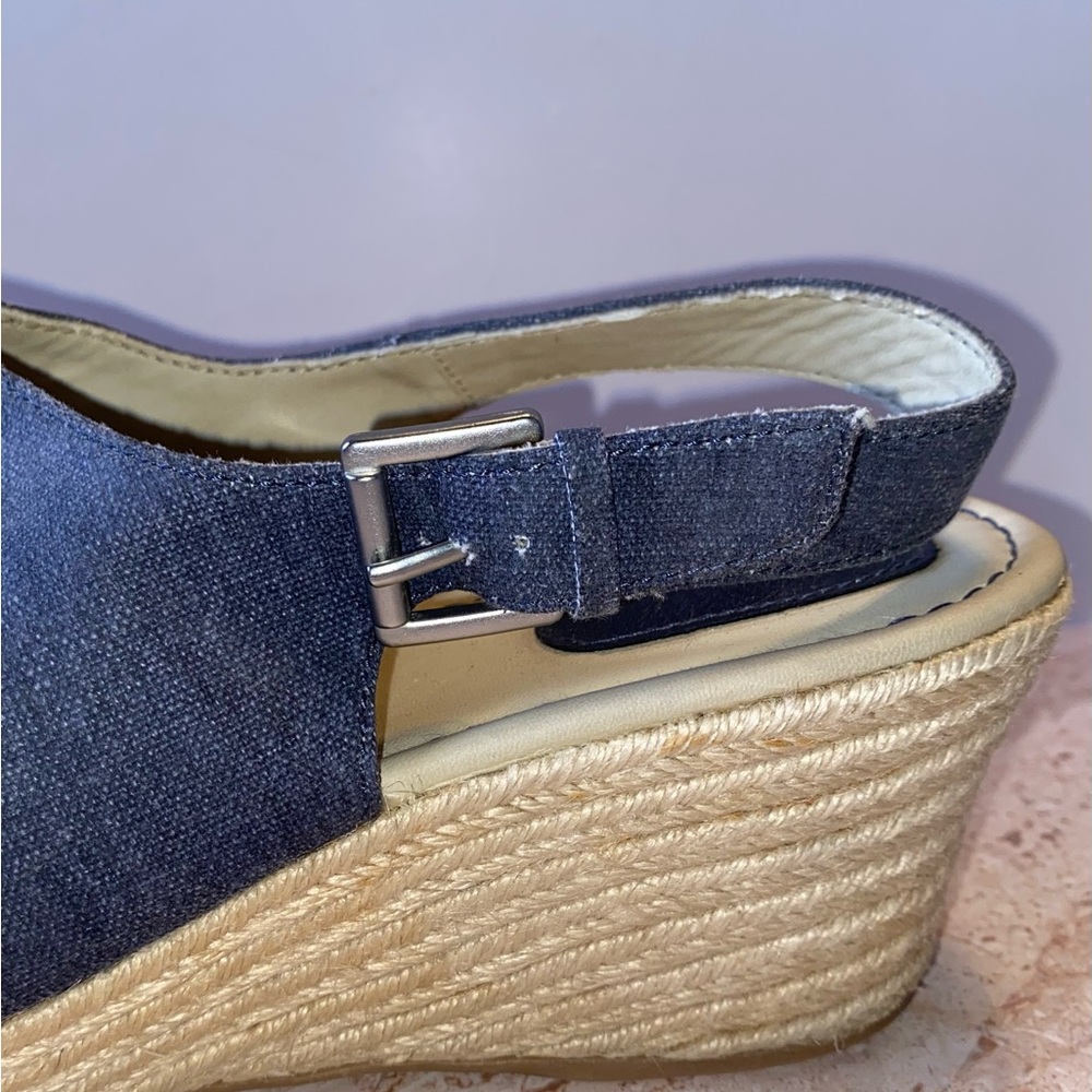 b.o.c. By Born Denim Wedge Espadrilles Sandals - Picture 8 of 14